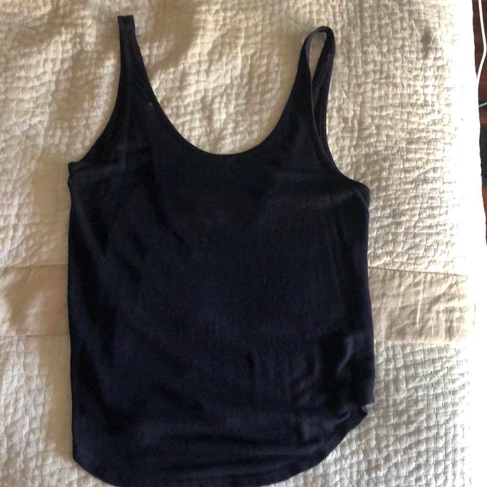 Linen tank with Sequin back detail